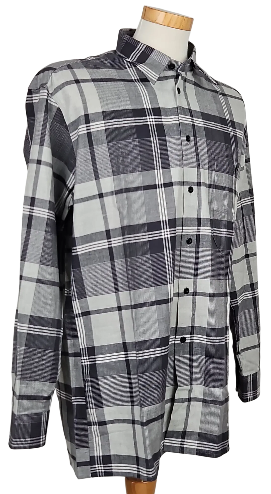 LUIGI Vintage Herren Hemd, grau - Gr. M  – Bild 2
