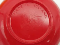 10 Stk. Vintage-Trinkgläser inkl. Plastikhalter - 70er Jahre - kunterbunt - Made in Holland - Bild 5