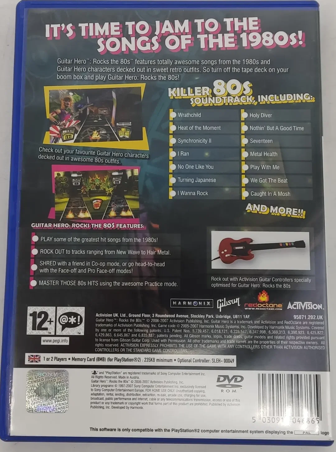 Playstation Sony PS2 Spiel Guitar Hero Rocks the 80s – Bild 3