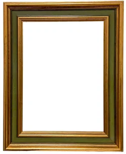 Klassischer Galerie-Bilderrahmen in Gold & Salbeigrün - Bild 1
