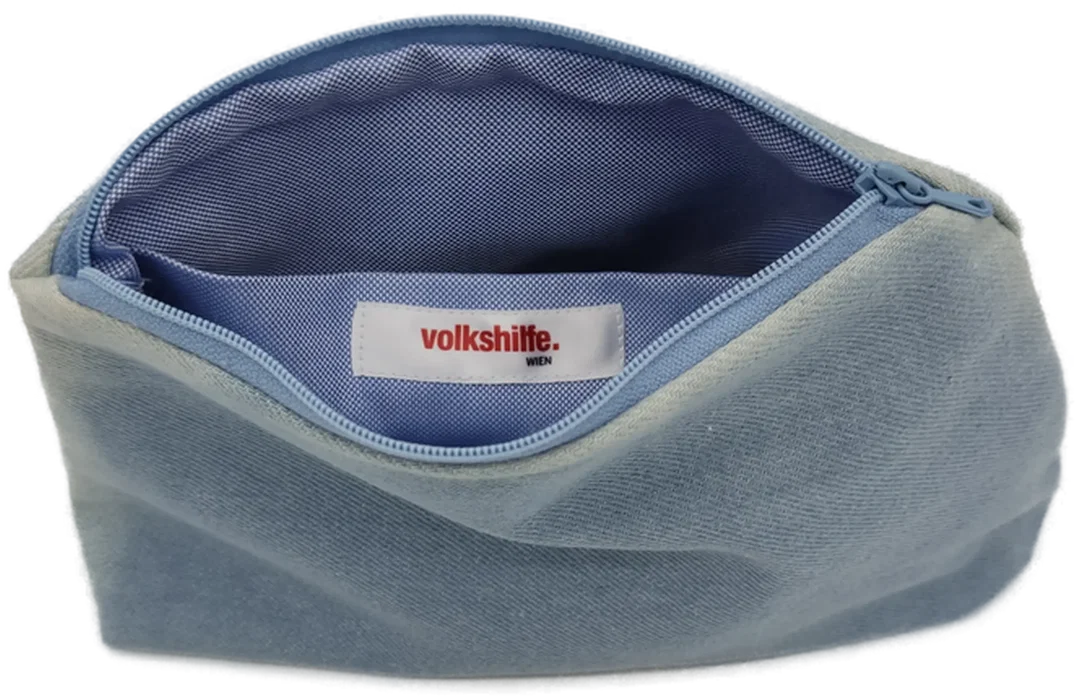 Stofftasche mit Zipp aus Jeansstoff – Bild 4