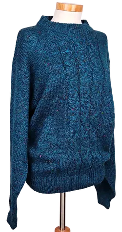 Huber trikot Damen Vintage Pullover, blau - Gr. XL  - Bild 2