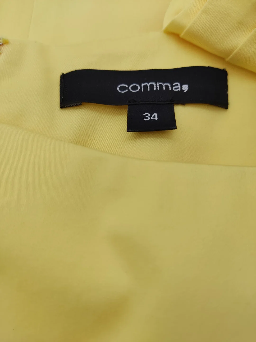 Comma Damen Kleid Gelb Gr. 34 – Bild 3