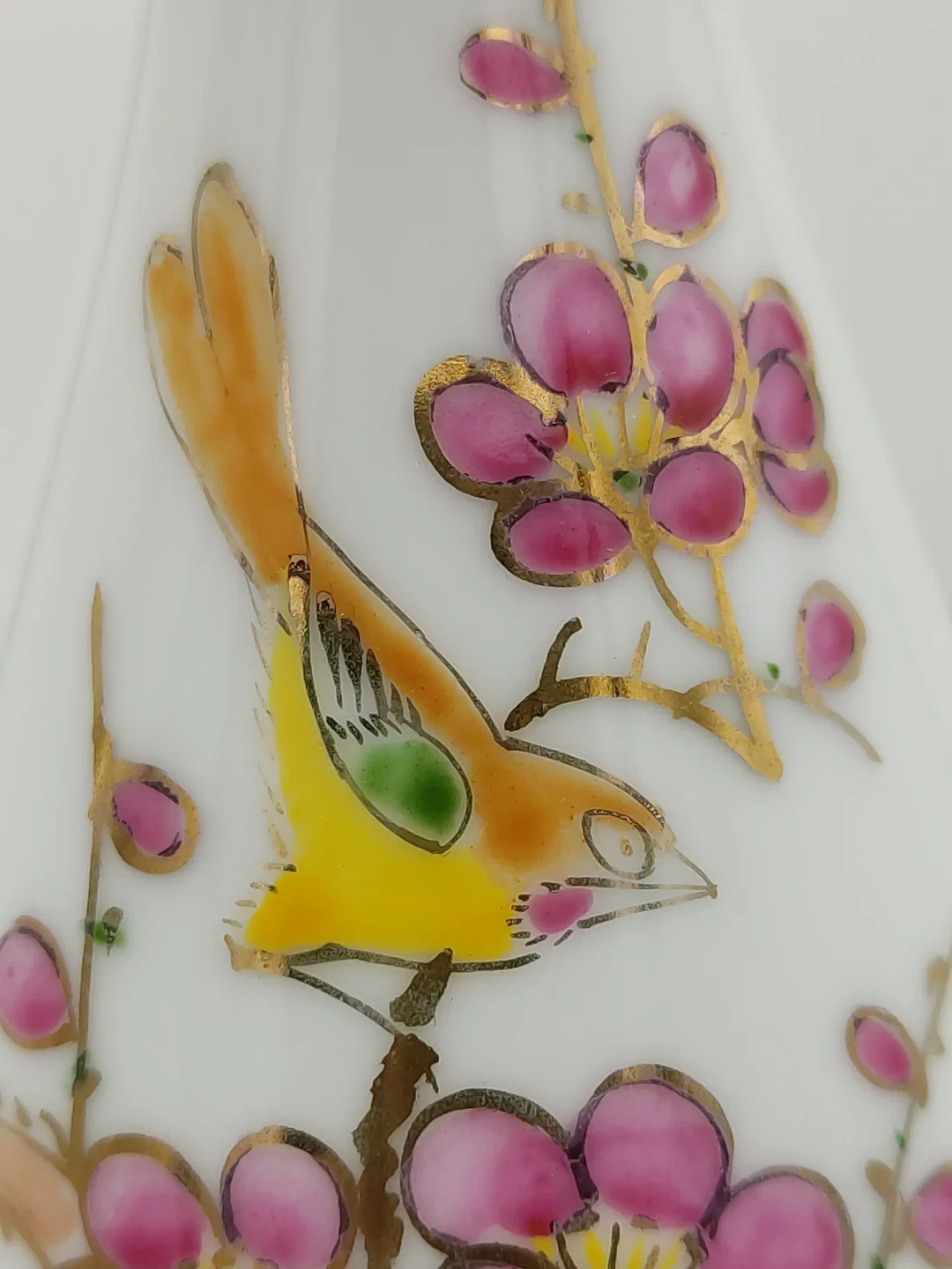 Kleine Chinesische Porzellanvase | Eleganter Goldrand – Bild 3