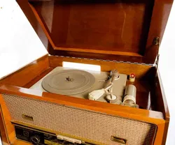 Vintage Hornyphon Musikmeister Röhrenradio mit Philips Plattenspieler - Bild 5