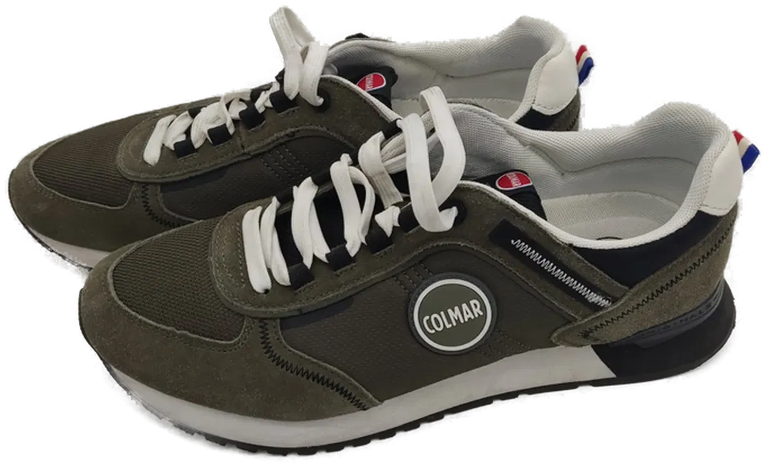 COLMAR Travis Sport militärgrüner Herrenschuhe Sneakers, Lederschnürsenkel - Bild 1