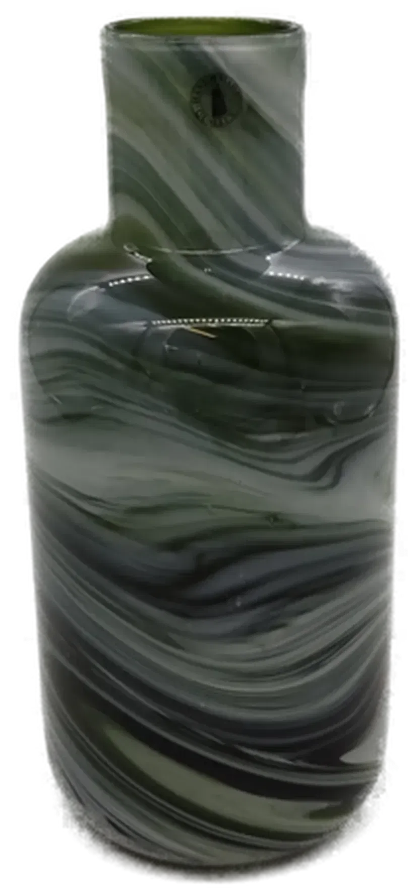  Glasvase/Blumenvase Ikea Swirl-Green-White Höhe ca 27cm - Bild 4