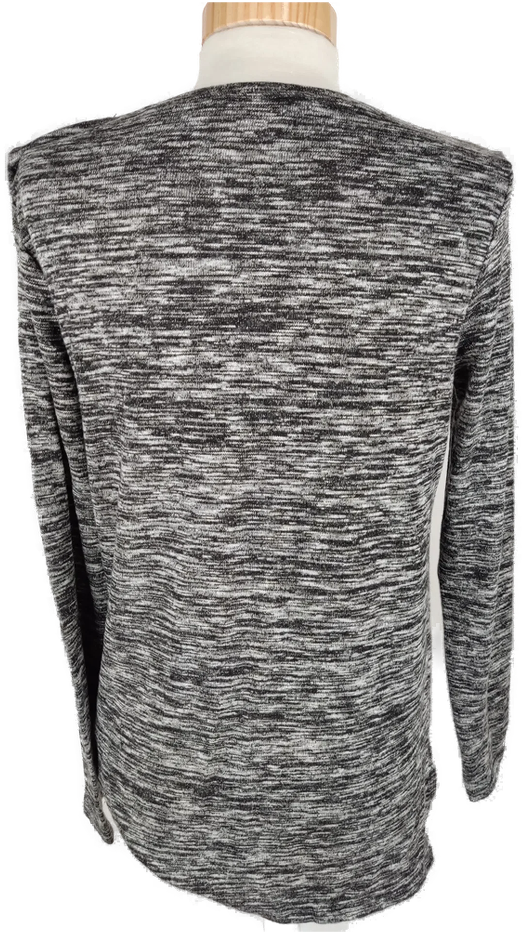 Pullover "Ckh clockhouse"  langarm mit Rundhalsausschnitt, schwarz/weiß meliert, Größe M – Bild 3