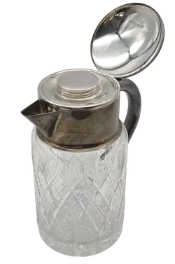 VINTAGE - Karaffe aus Bleikristall, Kalte Ente mit Einsatz und Sieb  - Bild 2