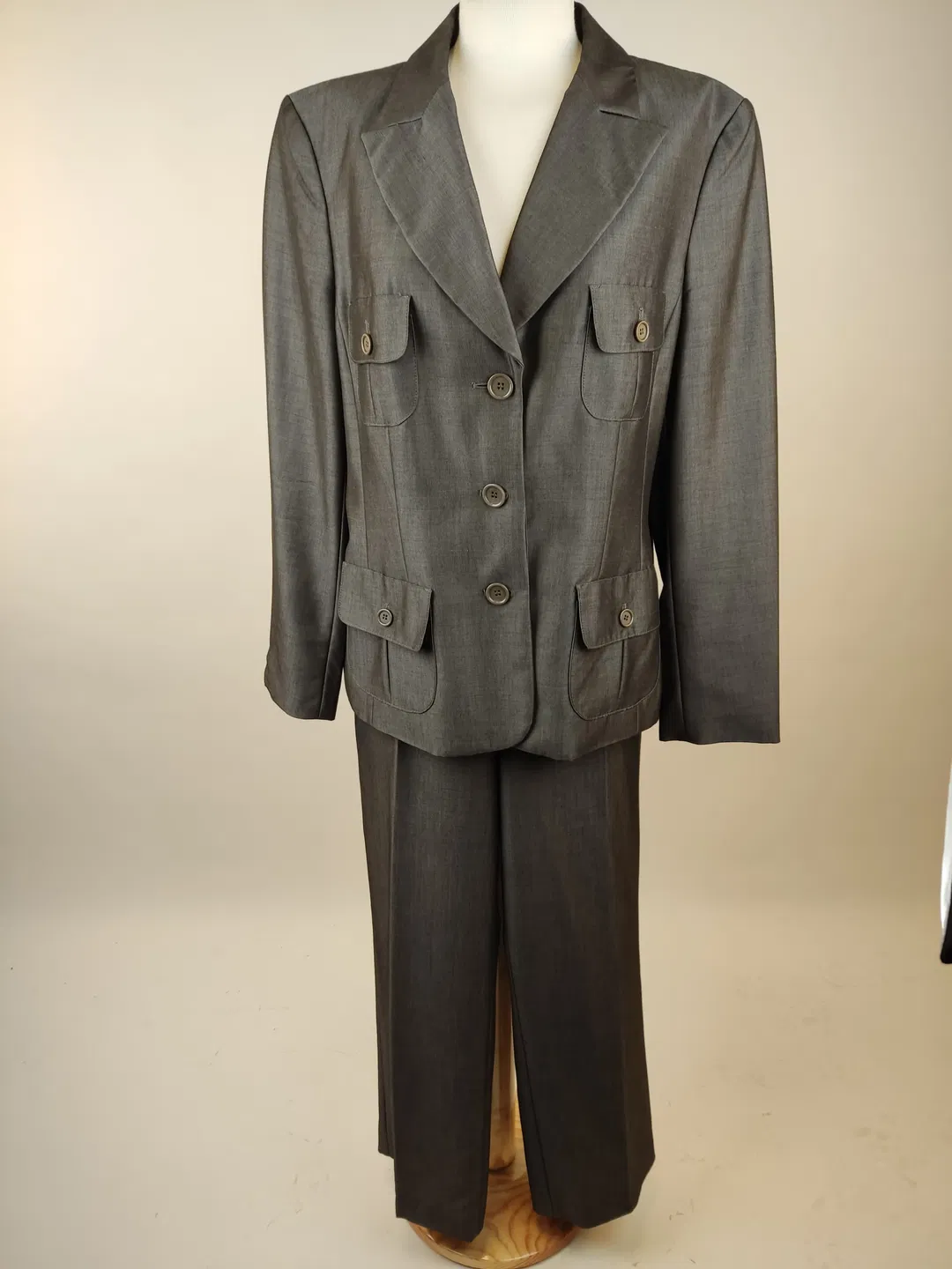 Franco Callegari Damen Hosenanzug silbergrau - XL/42 - Bild 4