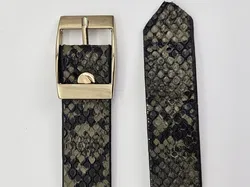 Damen Ledergürtel - Schlangenoptik - Länge ca. 100 cm - Bild 3