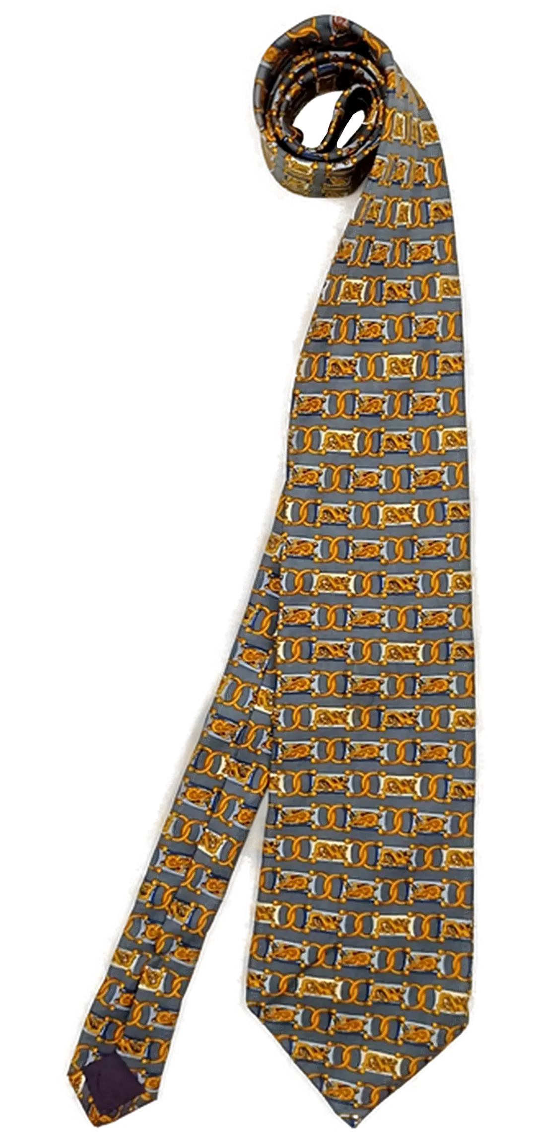 Dior Herren Vintage Krawatte grau/gelb gemustert - Bild 4