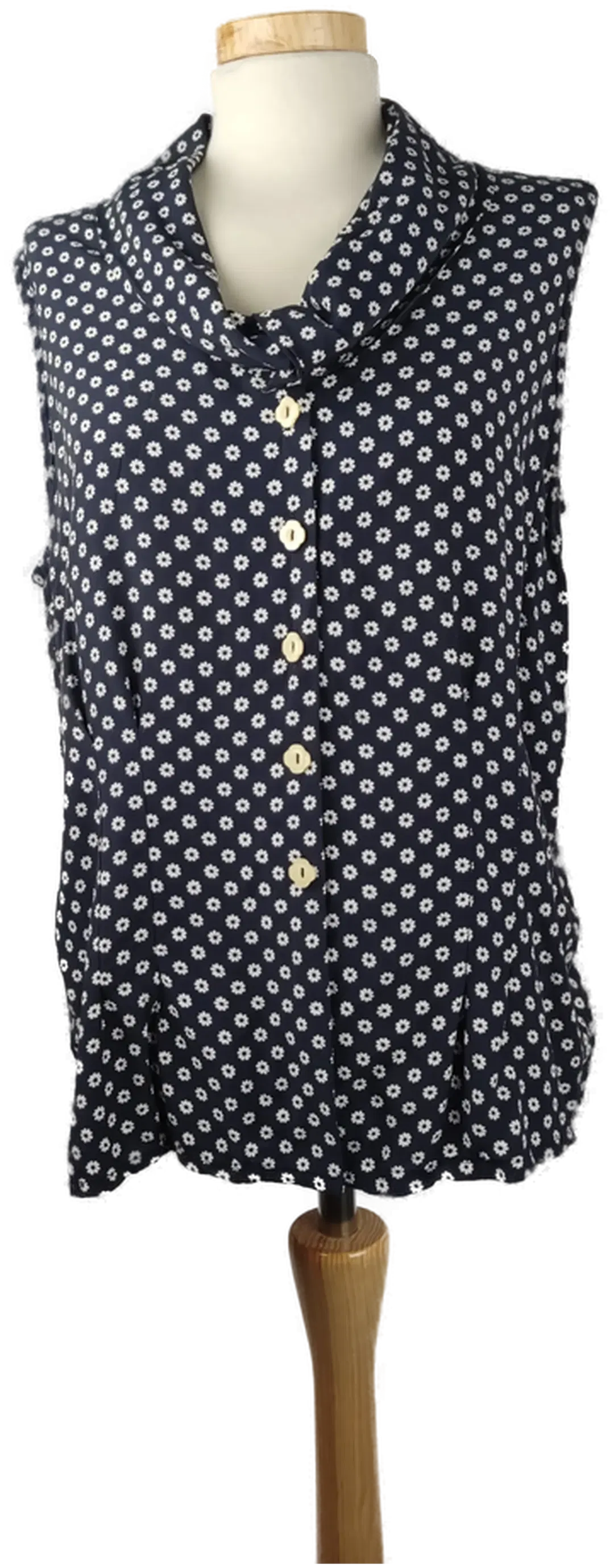  2NICE Damen-Bluse dunkelblau mit weißen Blumen - L/40 - Bild 1