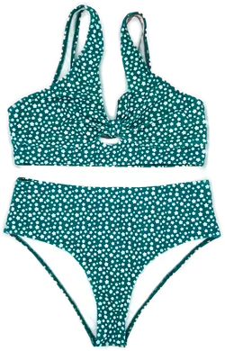 Bikini grün mit Blumen Gr. 1XL - Bild 3