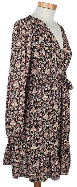 JOHANNA Damen Midikleid, schwarz/grün - Gr. XS  - Bild 3