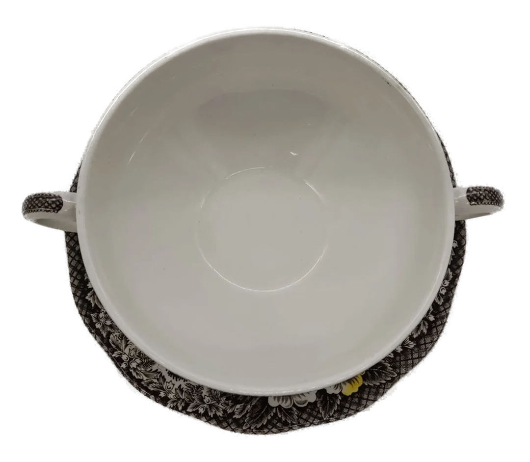 Enoch Wedgwood Tunstall Ltd Suppentasse mit Unterteller Desgin "Lochs of Scotland" – Bild 4