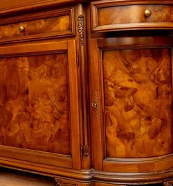 Vintage Biedermeier Vitrinenschrank, Vollholz, Mahagoni, 2-teilig - Bild 6
