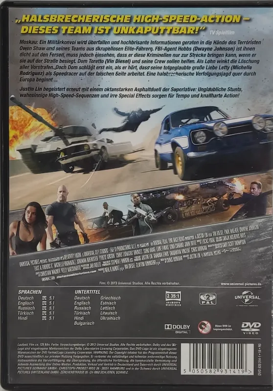DVD "Fast & Furious 6" mit Vin Diesel, Paul Walker und Dwayne Johnson – Bild 2