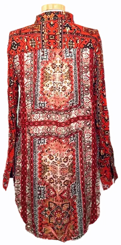 Desigual Damen Bluse rot gemustert Gr. M - Bild 2