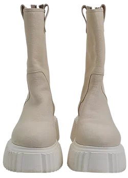 AGL Damen Plateau Leder Boots, creme - Gr. 36 - Bild 4