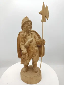 Nachtwächter Figur Handarbeit Holz 44 cm | Handgeschnitztes Unikat - Bild 1