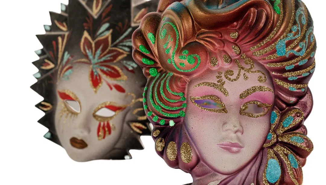 Venezianische Masken - 3 Stück – Bild 2