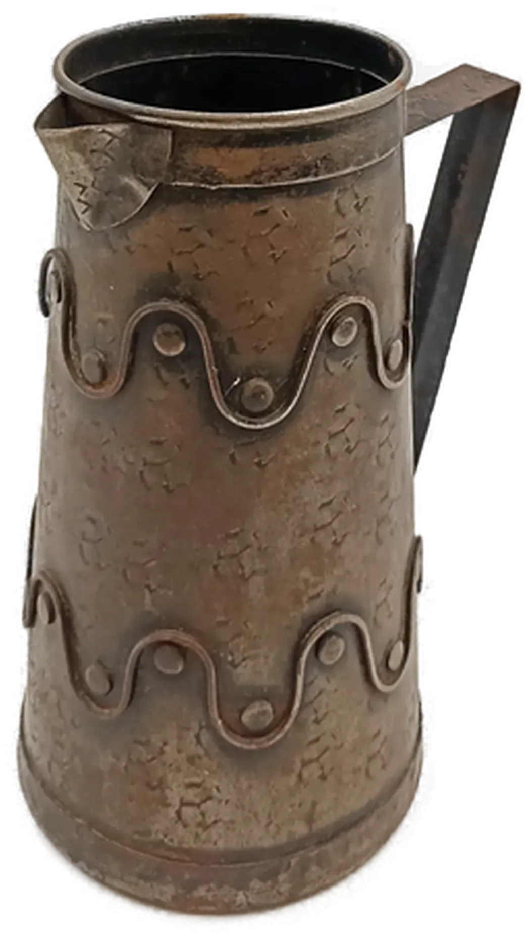 Vintage Metallkrug mit Wellenmuster – Bild 1