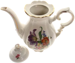 Schumann Arzberg Bavaria Kaffeekanne – Blumendekor & Goldrand – Porzellan Vintage 1951 – Form 110 - Bild 2
