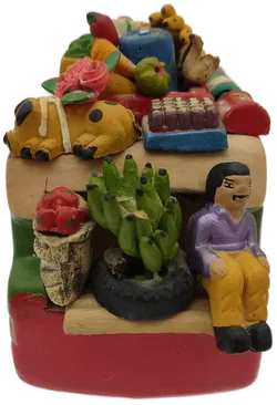 Keramik Chiva-Bus 'Colombia'  |  Handbemalt Folklore - Bild 3