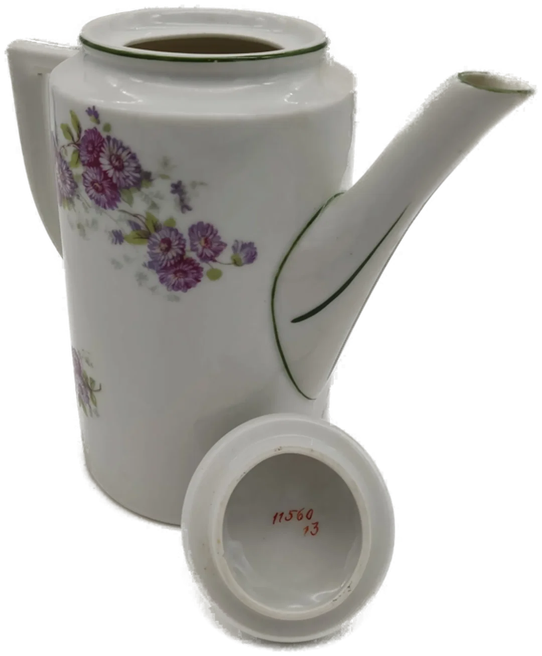H&C Chodau Porzellan Kanne Karaffe Blumenmuster, Höhe 20 cm – Bild 3