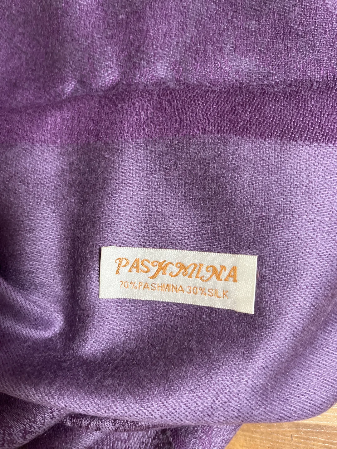PASHMINA Schal 70% Pashmina 30% Seide lila 180x65 cm – Bild 2
