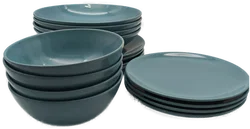 Tafelservice für 4 Personen, 16-teilig, Steinzeug, hellblau, Ikea - Bild 1