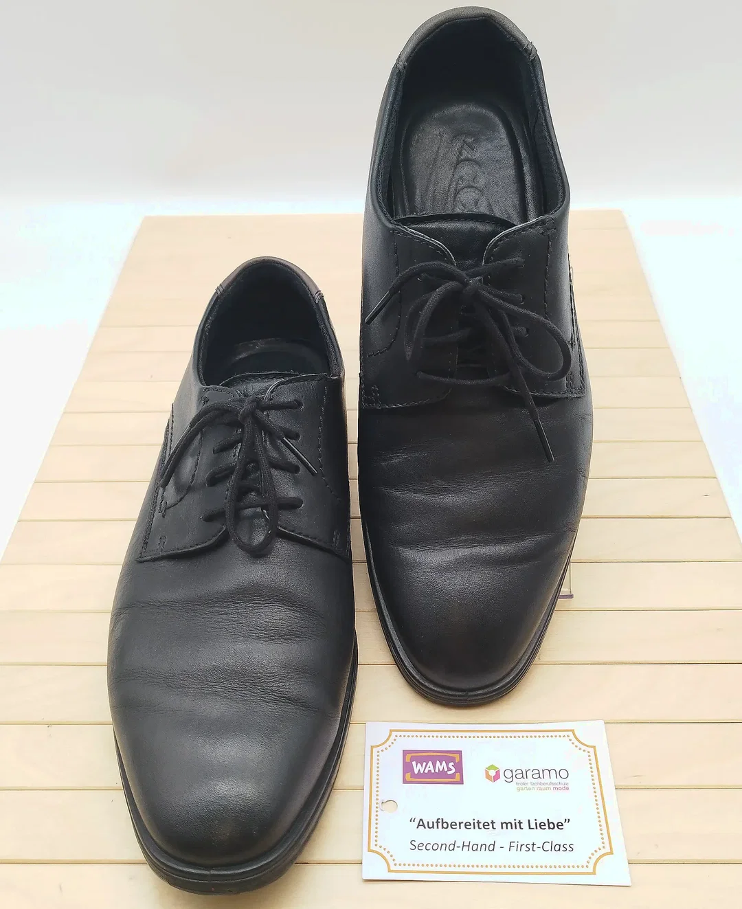 Ecco Herren Halbschuhe Leder Gr. 43 - neu besohlt  – Bild 1