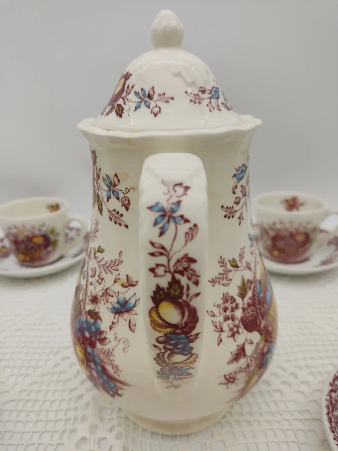 Royal Tudor 'Fruits & Flowers' Kaffee- und Teeservice Keramik | Englischer Schatz – Bild 9