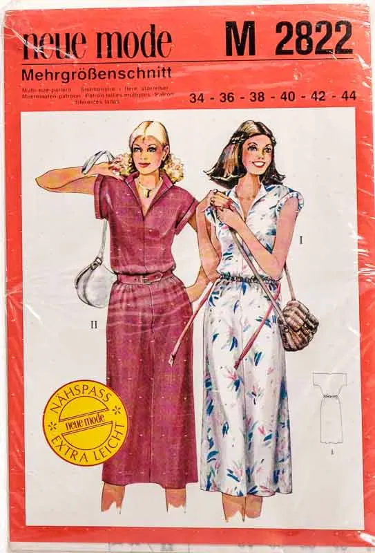 NEUE MODE Schnittmuster M 2822, Mehrgrößenschnitt 80er Jahre Vintage - Bild 1