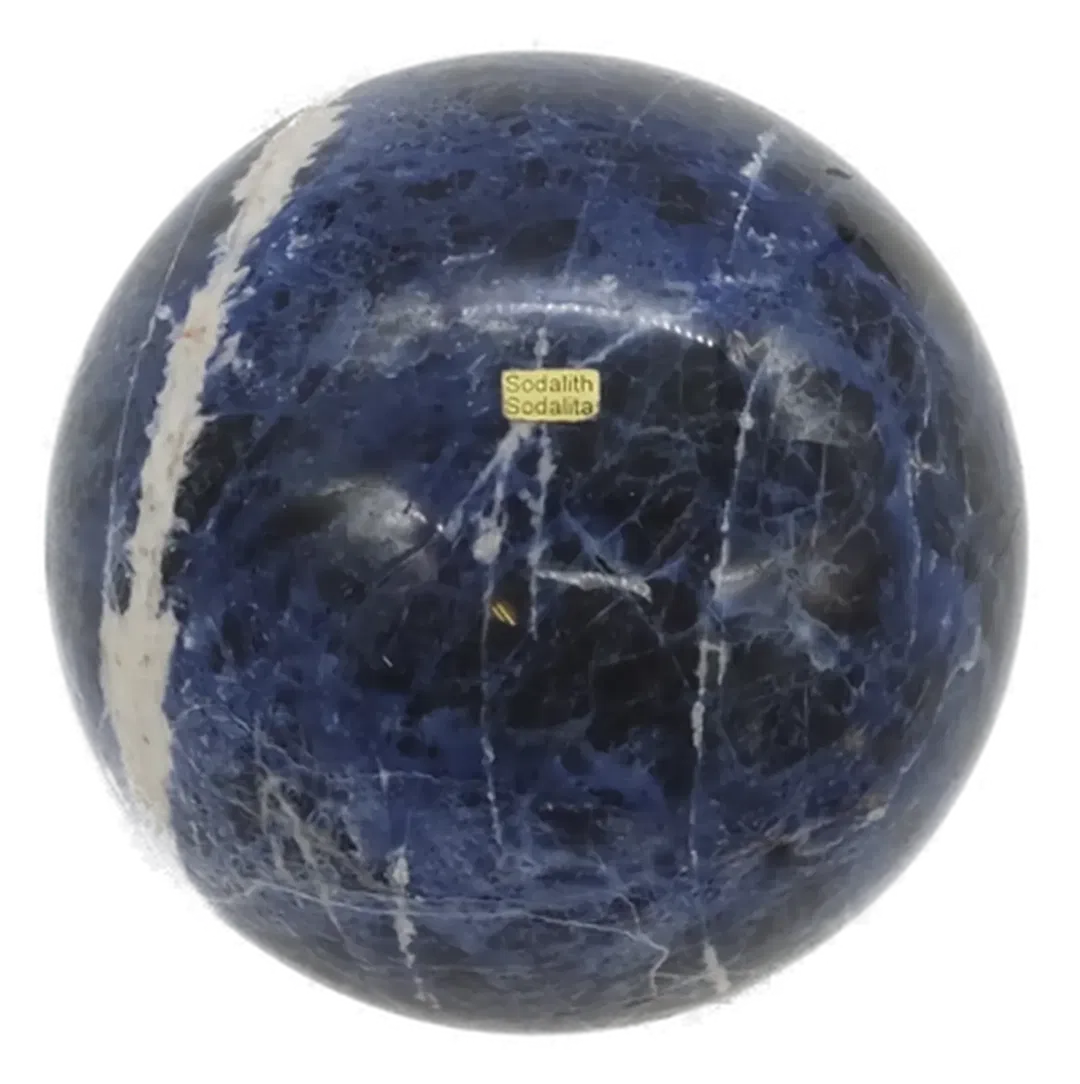 Sodalith Kugel Edelsteinkugel Durchmesser ca 13cm blau/schwarz/weiß - Bild 1