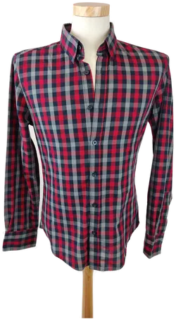 SMOG Herrenhemd mehrfarbig kariert - Gr. M (Slim fit) - Bild 1