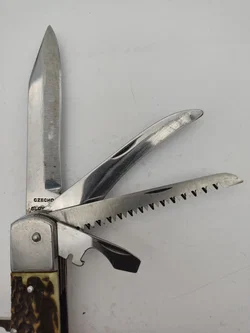 Mikov Fixir Jagdtaschenmesser mit Lederscheide | Tschechoslowakischer Schatz - Bild 5