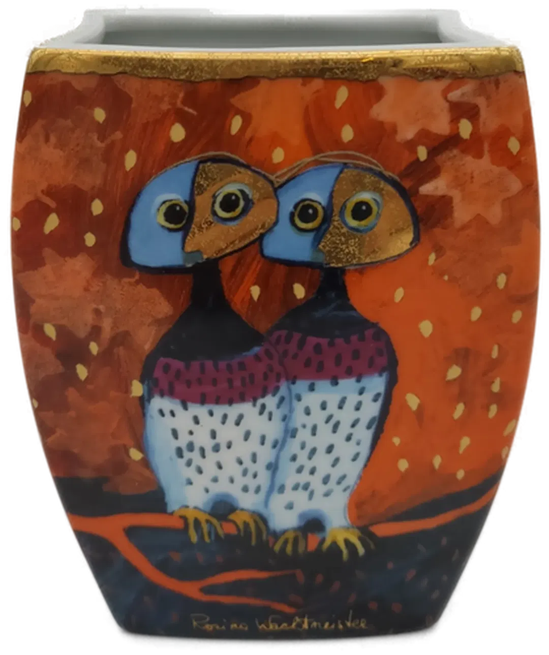 Goebel R. Wachtmeister Vase Romanze Eulenmotiv - Bild 4