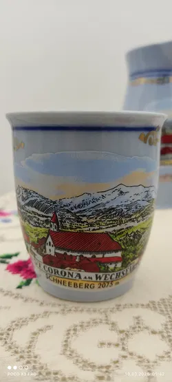 Lilien Porzellan Krug mit 2 Bechern 'Schneeberg' | Retro-Charme - Bild 4