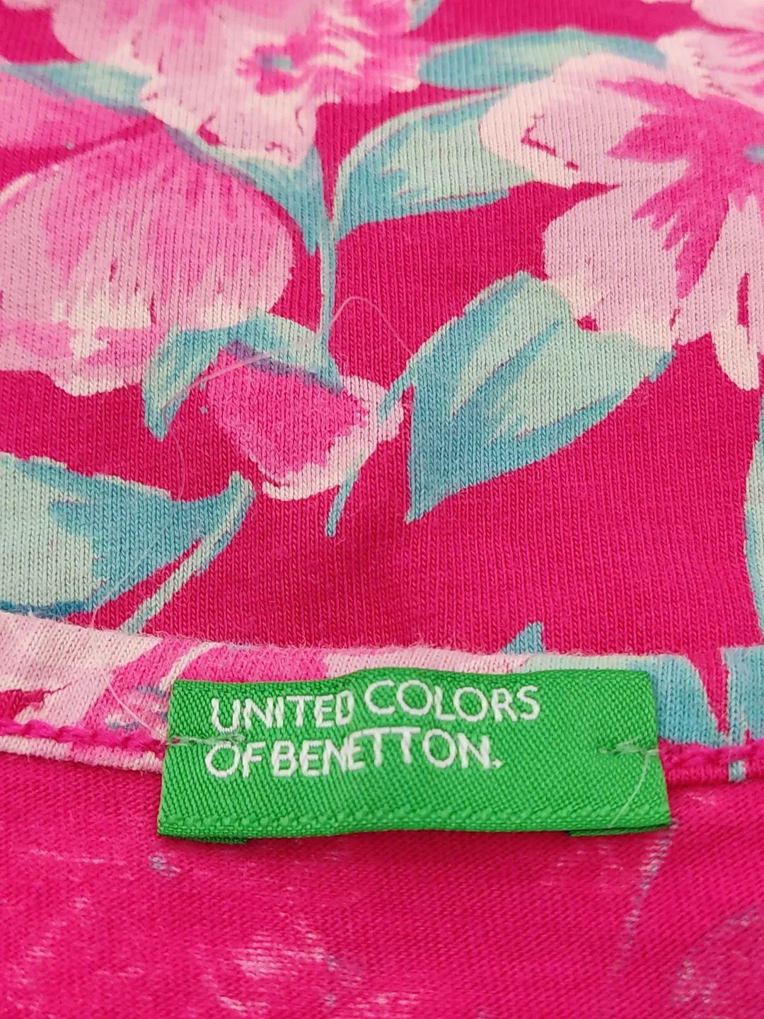 United Colors of Benetton Kinder Shirt Pink/geblümt Gr. XL (150 cm) – Bild 2