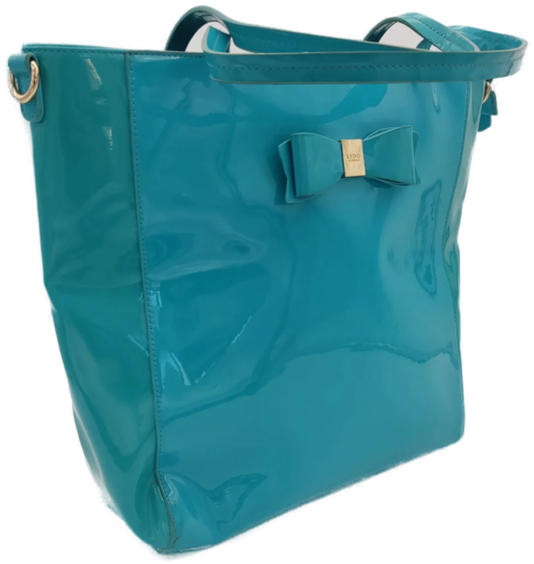 LYDC London Shopper in Lackoptik, türkis – Bild 5