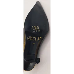 VITAMORI Damen Pumps, gold/bronze mit Verzierungen - Gr.36 – Vorschau 4