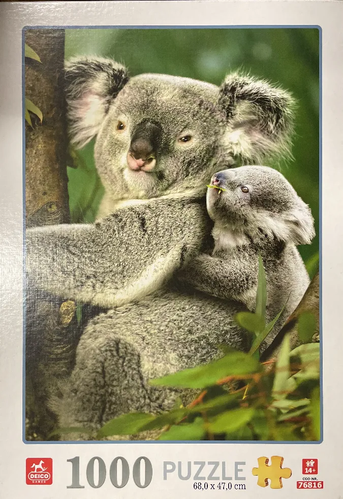 Deico Puzzle - 1000 Teile - Coala Bär - Nr. 76816 - Tiere aus dem Wald - Bild 1