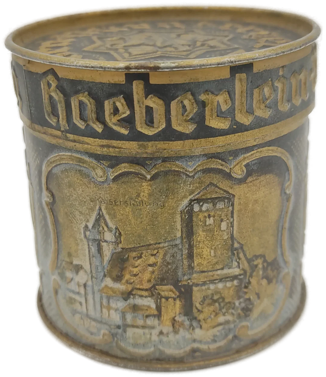 Nürnberger Lebkuchendose Gold, geprägtes Relief | Vintage-Schatz - Bild 4