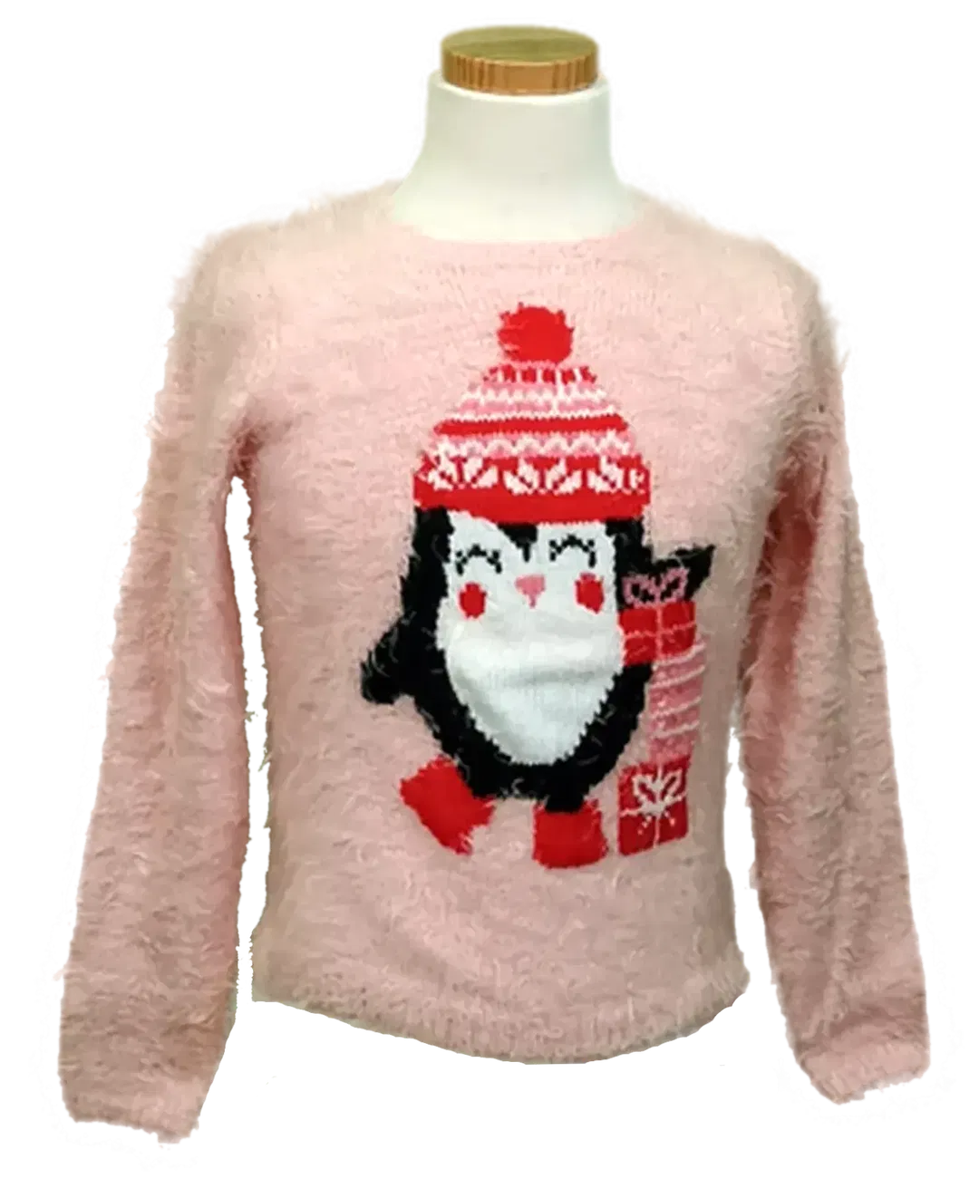 Lupilu Kinder Weihnachtspullover pink gemustert Gr. 110/116 - Bild 1
