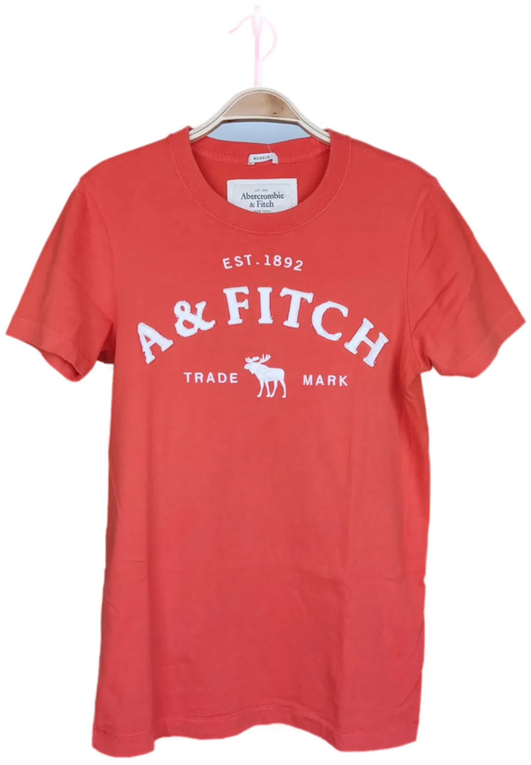 Abercrombie & Fitch Herren T-Shirt rot - S/46 - Bild 1