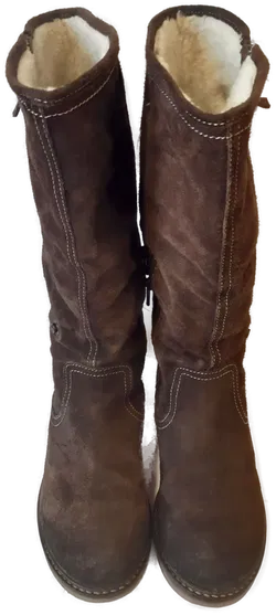 MANAS Design Damen Stieflette/Stiefel Rauleder, braun - Gr. 37 - Bild 4