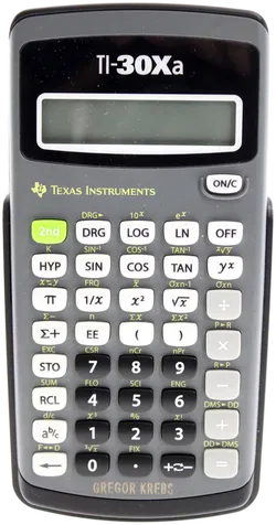 Texas Instruments TI-30Xa Taschenrechner – Wissenschaftlich – inkl. WYNGS Schutztasche - Bild 1