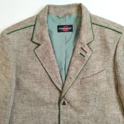 Trachtenjacke von Steinbock Mode Tyrol, Gr. 52, Leine, Beige/Hafer – Vorschau 4